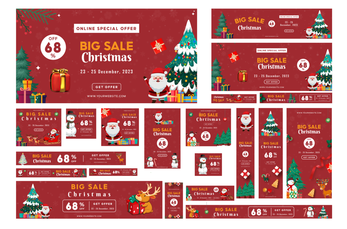 Demo Christmas Sale Banners Pack Template