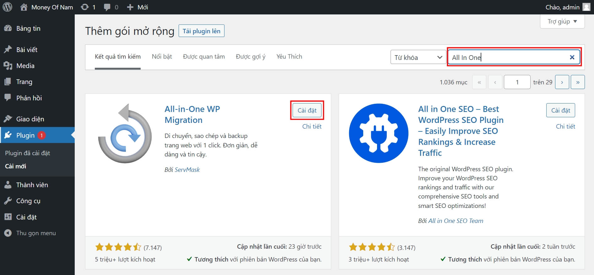 Cách cài đặt plugin WordPress đơn giản