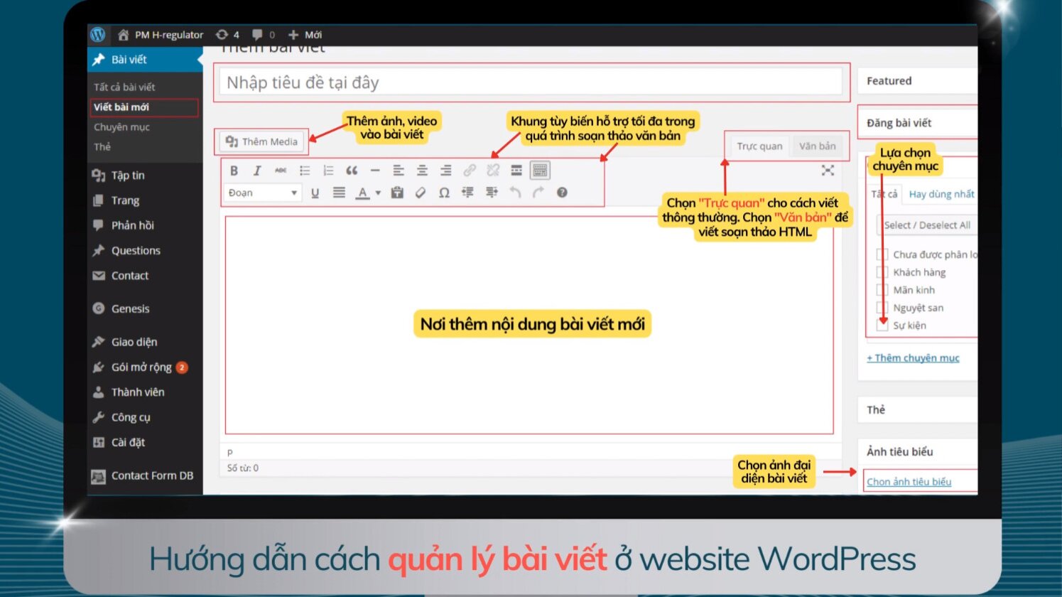 Hướng dẫn cách tạo bài viết mới trong website WordPress