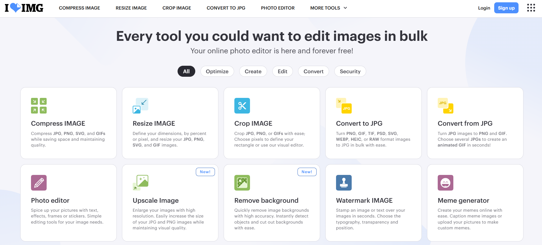 Công cụ giảm dung lượng hình ảnh iloveimg