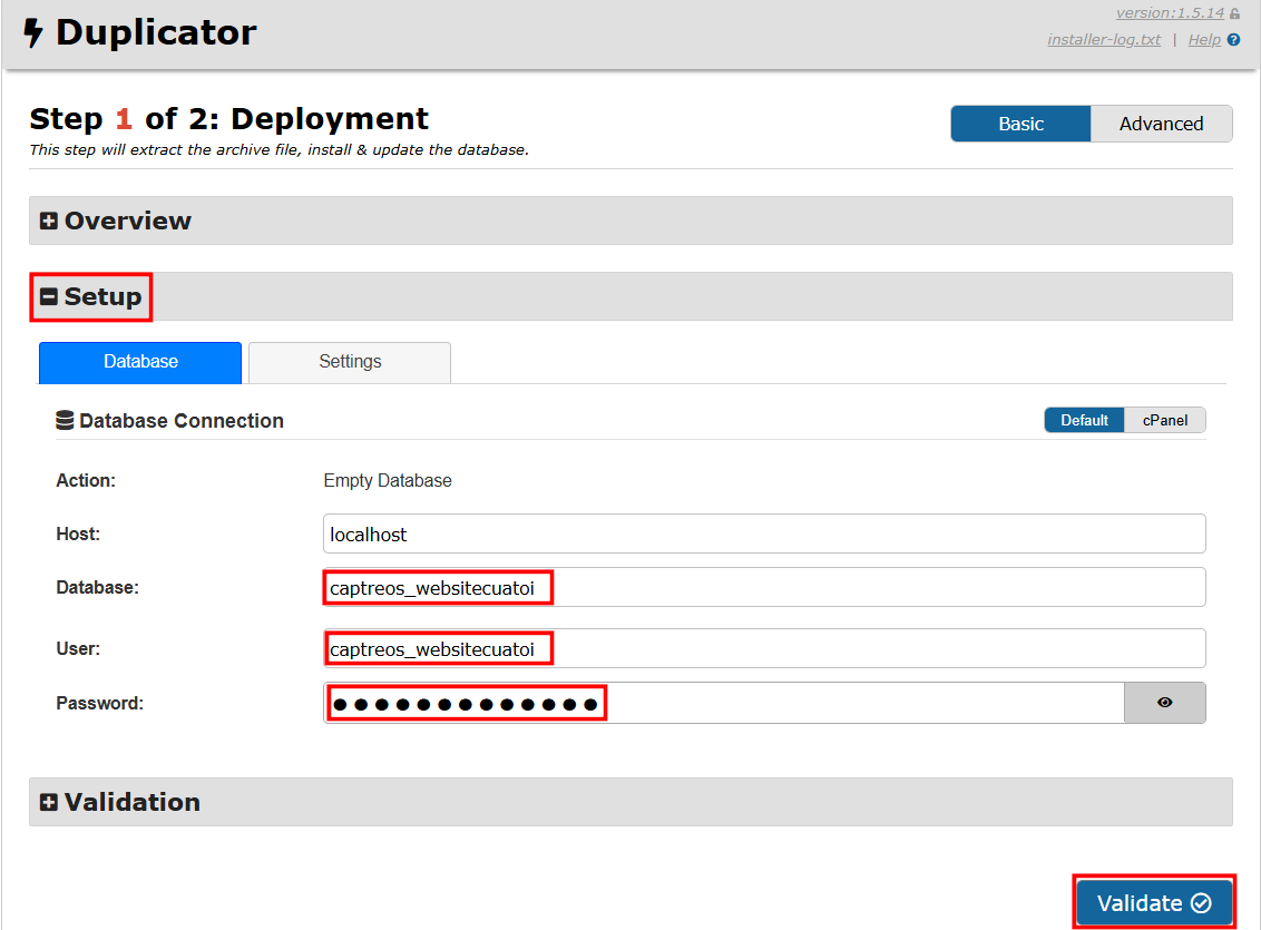 Hướng dẫn sử dụng plugin Duplicator