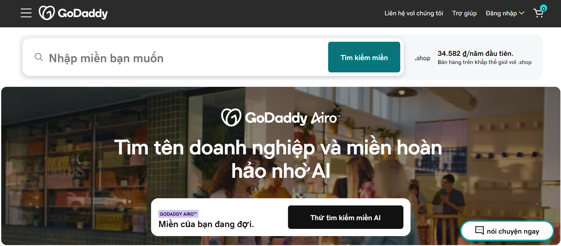 Nhà đăng ký tên miền quốc tế GoDaddy