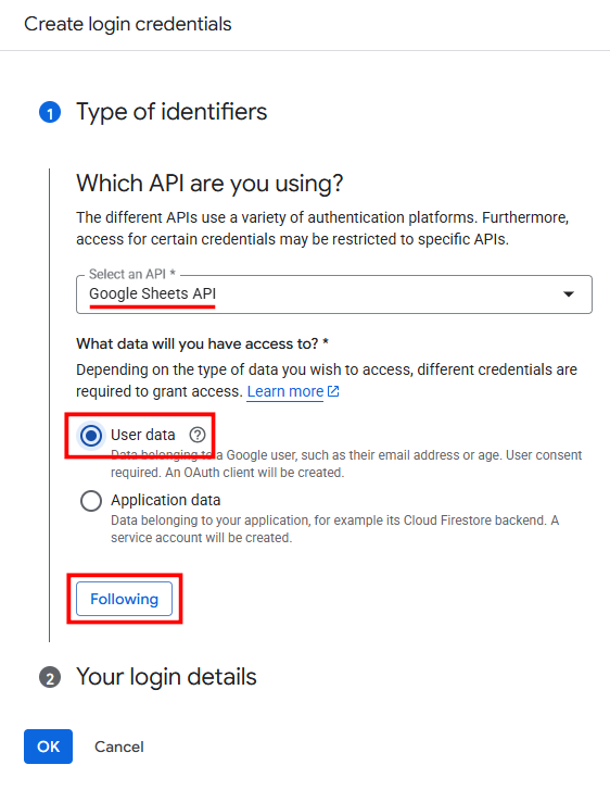 Tao Credential Google Sheet Ket Nôi N8n