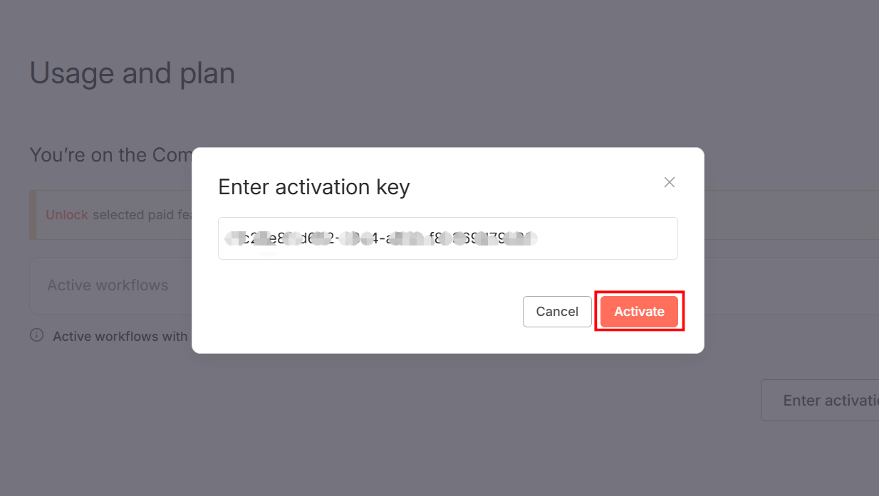 Hướng dẫn kích hoạt License Key trong n8n